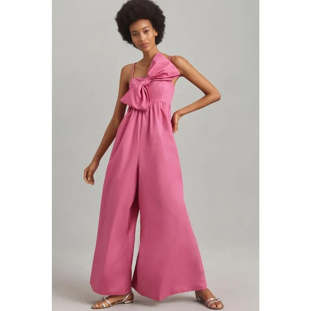 Anthropologie Hutch Poplin Bow Jumpsuit $198
